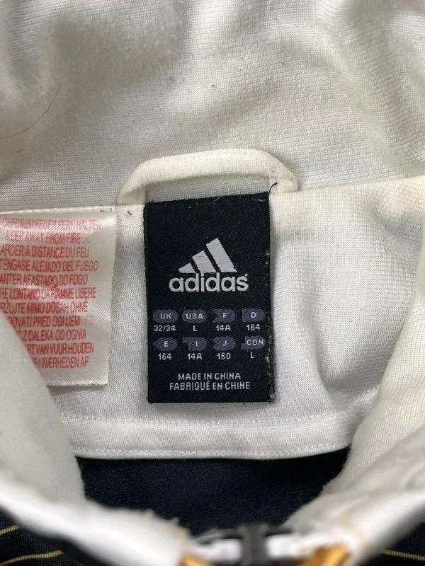 Jaqueta de treino Adidas Real Madrid preta amarela branca com zíper Y2K 2006-2007 – photo 6